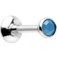 Load image into Gallery viewer, 1/4 Stainless Steel 3mm Blue Opalite Tragus Cartilage Earring