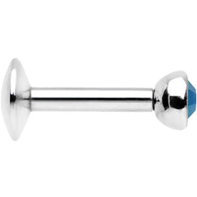 Load image into Gallery viewer, 1/4 Stainless Steel 3mm Blue Opalite Tragus Cartilage Earring