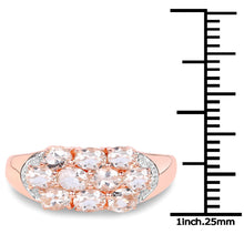 Load image into Gallery viewer, 1.50 Carat Genuine Morganite .925 Sterling Silver Ring