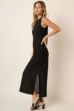 Load image into Gallery viewer, Side Slit Round Neck Sleeveless Dress – Elegant and Versatile Sleeveless Dress with Sophisticated Side Slit Detail For Any Occasion