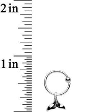 Load image into Gallery viewer, 16G Whale of a Tail Dangle Stainless Steel Captive Bead Ring