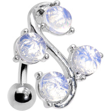 Load image into Gallery viewer, Moonstone Vine Top Mount Belly Ring