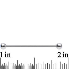 Load image into Gallery viewer, Aurora Double Gem Stainless Steel Industrial Barbell 38mm