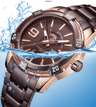Load image into Gallery viewer, Men's Luxury Stainless steal Waterproof Watch With Day And Date Display Unique Design Perfect Gift In Modern Metal Men Wrist Watch Design
