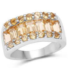 Load image into Gallery viewer, 3.08 Carat Genuine Citrine .925 Sterling Silver Ring