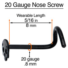 Load image into Gallery viewer, Black Anodized Titanium Skull Nose Ring