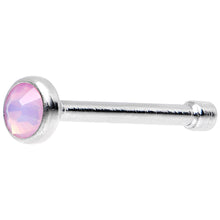 Load image into Gallery viewer, Stainless Steel 2mm Pink Imitation Opalite Stone Nose Bone