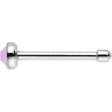 Load image into Gallery viewer, Stainless Steel 2mm Pink Imitation Opalite Stone Nose Bone