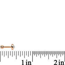 Load image into Gallery viewer, 16G Rose Gold IP 5mm Synthetic Opal Cartilage Tragus Earring