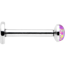 Load image into Gallery viewer, 16G 5/16 Steel 3mm Synthetic Pink Opal Internal Thread Labret