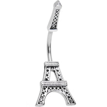 Load image into Gallery viewer, Stainless Steel Meet Me in Paris Eiffel Tower Belly Ring