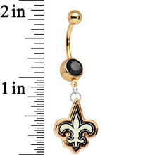 Load image into Gallery viewer, Officially Licensed NFL New Orleans Saints Dangle Belly Ring