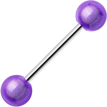 Load image into Gallery viewer, Purple MIRACLE BALL Barbell Tongue Ring