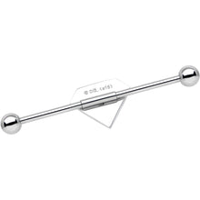 Load image into Gallery viewer, Licensed Stainless Steel Yellow Superman Logo Industrial Barbell 35mm