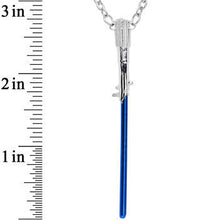 Load image into Gallery viewer, Officially Licensed Star Wars Blue Lightsaber Pendant Necklace