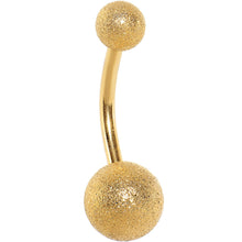 Load image into Gallery viewer, Gold Anodized Sandblasted Belly Ring