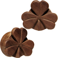 Load image into Gallery viewer, 7/8 Organic Sabo Wood Shamrock Saddle Plug Set