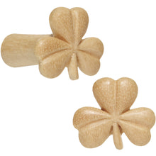 Load image into Gallery viewer, 8G Organic Crocodile Wood Shamrock Saddle Plug Set