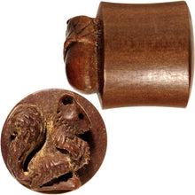 Load image into Gallery viewer, 9/16 Organic Wood Squirrels Gone Nuts Saddle Plug Set