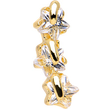 Load image into Gallery viewer, 16G 1/4 Steel Clear CZ Sunny Three Star Right Cartilage Earring
