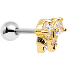 Load image into Gallery viewer, 16G 1/4 Steel Clear CZ Sunny Butterfly Cartilage Earring