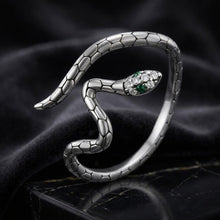 Load image into Gallery viewer, 925 Sterling Silver Pavé Setting CZ Oxidized Silver Ring for Women
