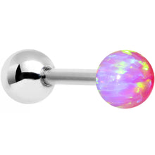 Load image into Gallery viewer, 16G 1/4 Steel Pink Imitation Opal Ball Cartilage Earring