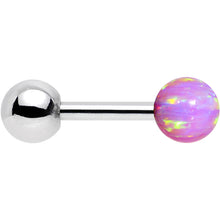 Load image into Gallery viewer, 16G 1/4 Steel Pink Imitation Opal Ball Cartilage Earring