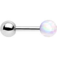 Load image into Gallery viewer, 16G 5/16 Steel White Imitation Opal Ball Cartilage Earring