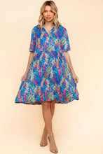 Load image into Gallery viewer, Johnny Collar Babydoll Dress with Side Pockets β Babydoll Dress, Johnny Collar Dress, Pocketed Dress, Button Down Dress, Relaxed Fit Dress