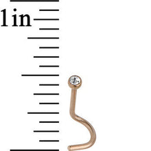 Load image into Gallery viewer, 20G 2mm Clear Gem Rose Gold Titanium IP Steel Nose Screw