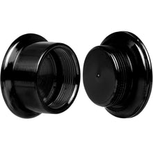 Load image into Gallery viewer, 9/16 Black Plated Ganja Green Pot Leaf Saddle Stash Plug Set