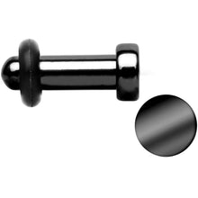 Load image into Gallery viewer, 8G Black Titanium Plated Steel Flat Top Single Flare Plug Set