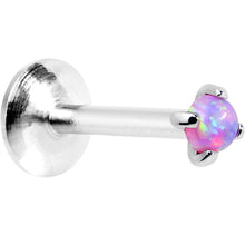 Load image into Gallery viewer, 16G 5/16 Pink 2.5mm Synthetic Opal Internally Threaded Labret