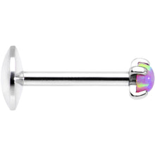 Load image into Gallery viewer, 16G 5/16 Pink 2.5mm Synthetic Opal Internally Threaded Labret