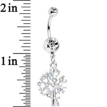 Load image into Gallery viewer, Aurora Gem Tree of Life Dangle Belly Ring