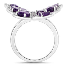 Load image into Gallery viewer, 4.32 Carat Genuine Amethyst .925 Sterling Silver Ring