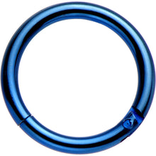 Load image into Gallery viewer, 16G 5/16 Blue Anodized Titanium Hinged Segment Ring