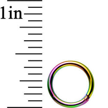 Load image into Gallery viewer, 16G 5/16 Rainbow Anodized Hinged Segment Ring