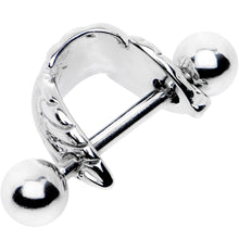 Load image into Gallery viewer, 16G 3/8 Steel Barbell Floating Feather Cartilage Cuff