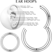 Load image into Gallery viewer, 16G 3/8 Stainless Steel Hinged Segment Ring