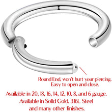 Load image into Gallery viewer, 16G 5/16 Stainless Steel Hinged Segment Ring