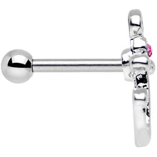 Load image into Gallery viewer, 16G 1/4 Pink Gem Settle Down Anchor Cartilage Earring