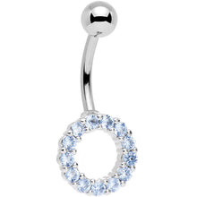 Load image into Gallery viewer, Aqua Gem Stainless Steel Hollow Circle Belly Ring