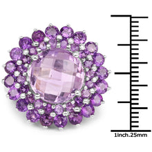 Load image into Gallery viewer, 8.02 Carat Genuine Amethyst .925 Sterling Silver Ring