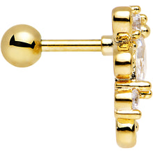 Load image into Gallery viewer, 16G 1/4 Clear CZ Gold Anodized Swirl Left Cartilage Earring