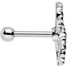 Load image into Gallery viewer, 16G 1/4 Black Gem Roped Infinity Cartilage Earring