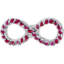 Load image into Gallery viewer, 16G 1/4 Pink Gem Roped Infinity Cartilage Earring
