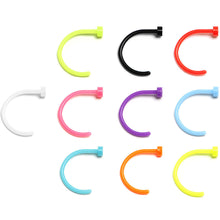 Load image into Gallery viewer, 20G 5/16 Acrylic Nose Hoop 10 Pack Set