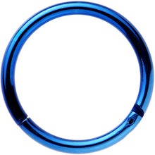 Load image into Gallery viewer, 16G 3/8 Blue Anodized Hinged Segment Ring